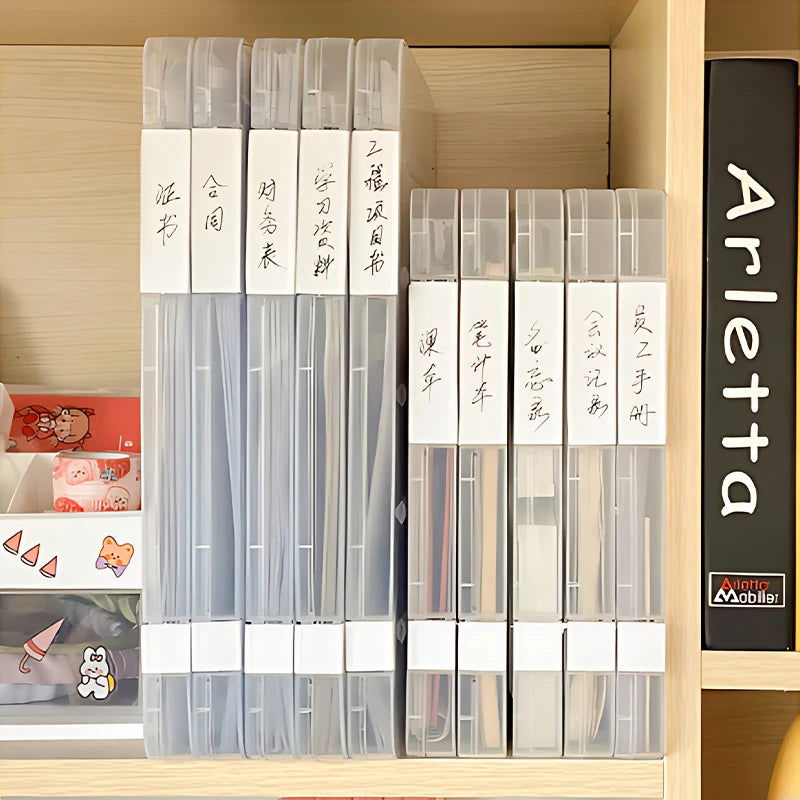 A4 file storage box, portable folder, student materials, test paper classification, organization, stationery and file box - Slobuy
