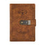 A5 200 Pages Retro Password Book with Lock Diary Thickened Creative Hand Ledger Student Notepad Stationery Notebook Binder - Slobuy