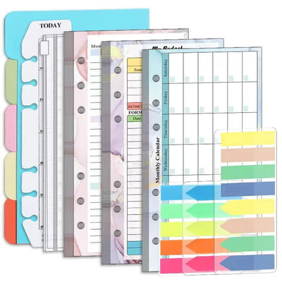 A5 A6 A7 Binder Budget Planner Organizer 6 Ring Binder Envelopes Pockets And 12 Pieces Expense Budget Sheets - Slobuy