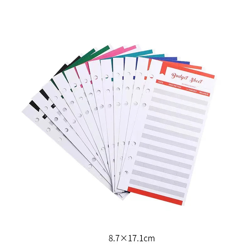 A5 A6 A7 Binder Budget Planner Organizer 6 Ring Binder Envelopes Pockets And 12 Pieces Expense Budget Sheets - Slobuy