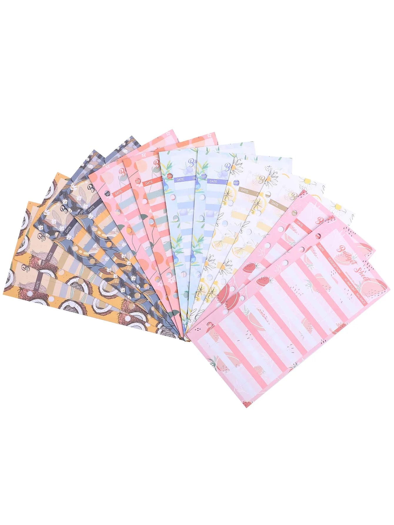 A5 A6 A7 Binder Budget Planner Organizer 6 Ring Binder Envelopes Pockets And 12 Pieces Expense Budget Sheets - Slobuy