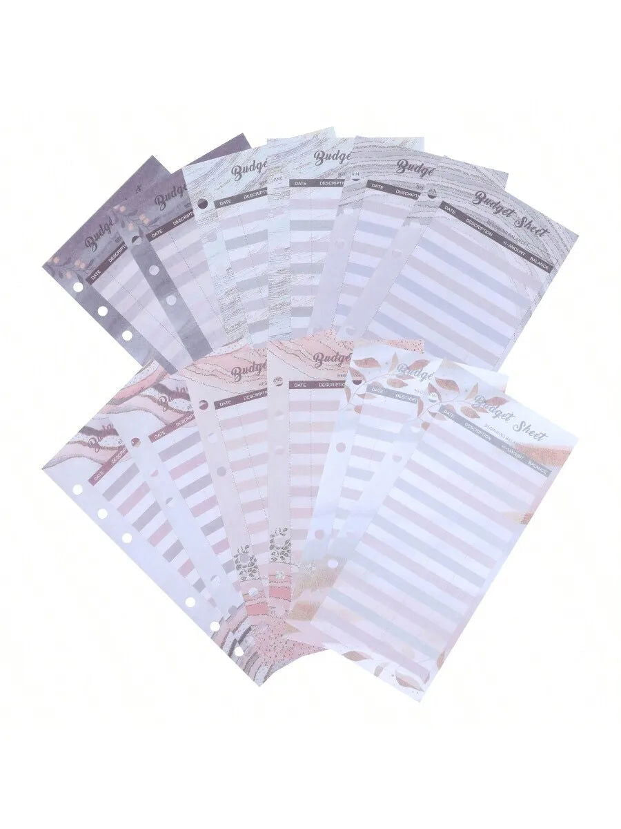 A5 A6 A7 Binder Budget Planner Organizer 6 Ring Binder Envelopes Pockets And 12 Pieces Expense Budget Sheets - Slobuy