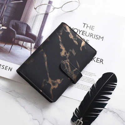 A5 A6  White Black Color Marble Binder DIY Binder Only Cover Diary Agenda Planner Paper Cover School Stationery - Slobuy