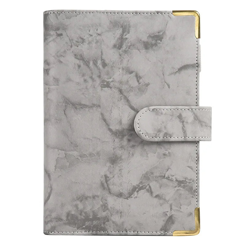 A5 A6  White Black Color Marble Binder DIY Binder Only Cover Diary Agenda Planner Paper Cover School Stationery - Slobuy