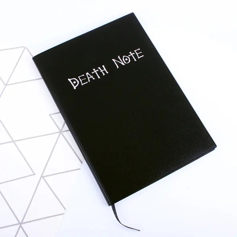 A5 Anime Notebook Set Leather Journal And Necklace Feather Pen Animation Art Writing Journal Notepad - Slobuy
