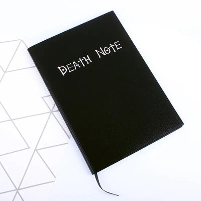 A5 Anime Notebook Set Leather Journal And Necklace Feather Pen Animation Art Writing Journal Notepad - Slobuy