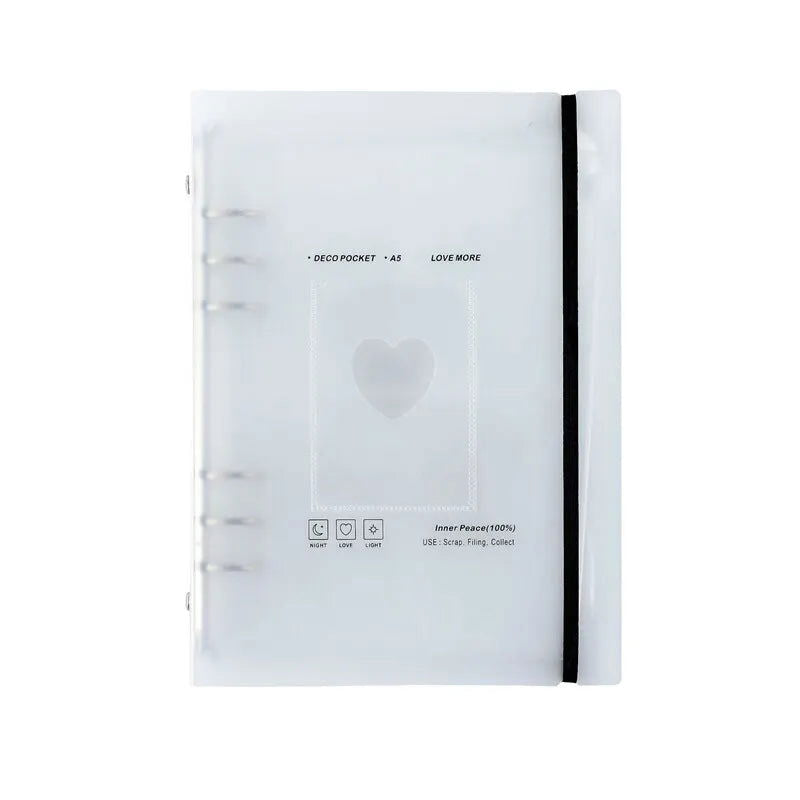 A5 Binder Ring Collect Book Korea Idol Photo Organizer Journal Diary Agenda Planner Bullet Cover School Stationery - Slobuy