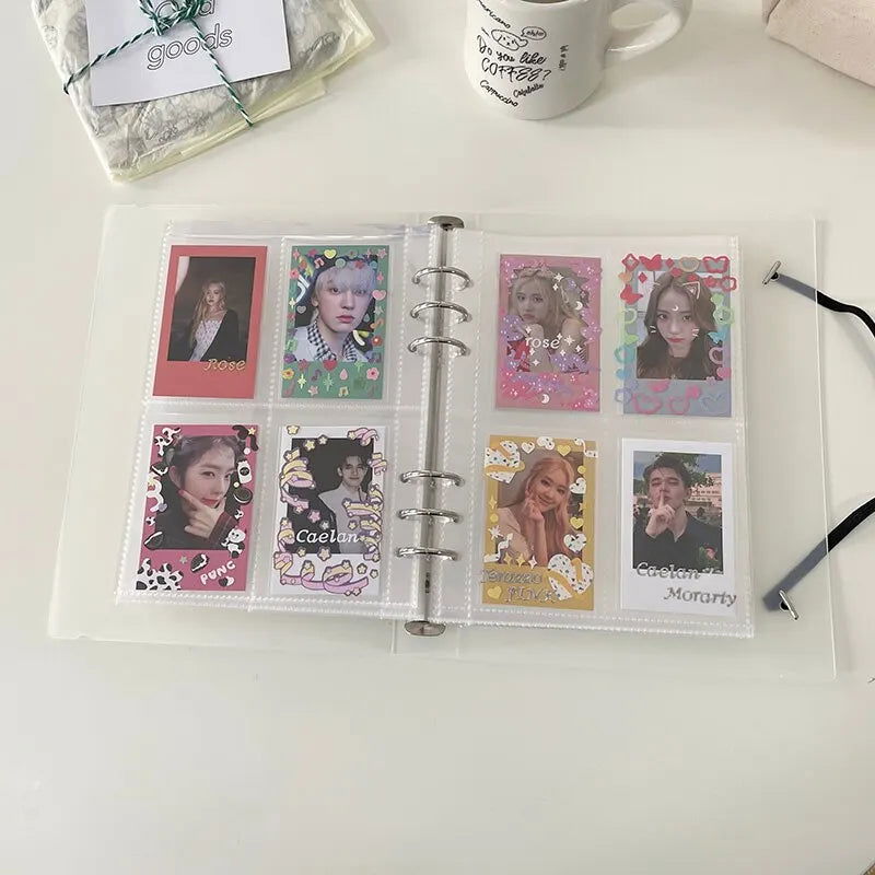A5 Binder Ring Collect Book Korea Idol Photo Organizer Journal Diary Agenda Planner Bullet Cover School Stationery - Slobuy