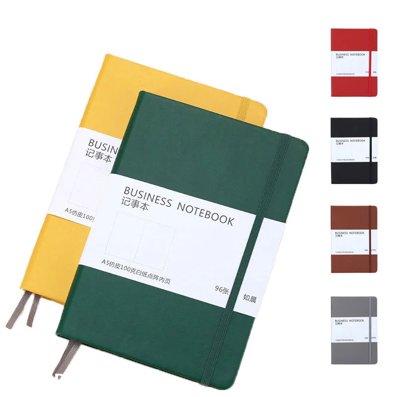 A5 Notebook Classic Journal Dotted Paper  Hard Cover 100 GSM 192 Pages Planner Bujo Diary Stationery - Slobuy