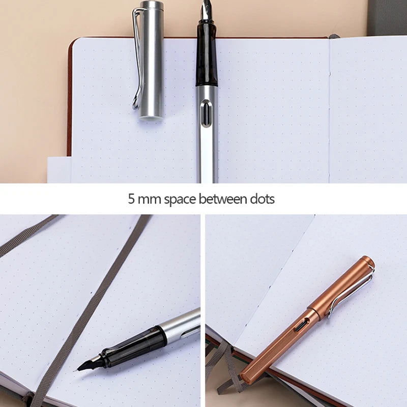 A5 Notebook Classic Journal Dotted Paper  Hard Cover 100 GSM 192 Pages Planner Bujo Diary Stationery - Slobuy