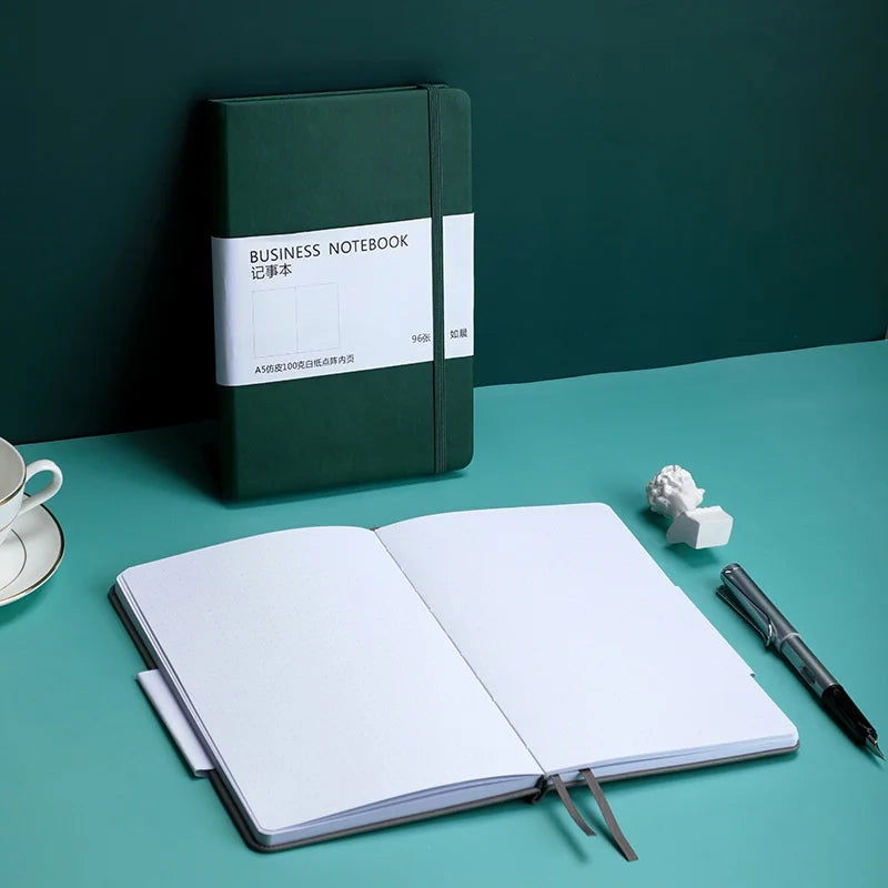 A5 Notebook Classic Journal Dotted Paper  Hard Cover 100 GSM 192 Pages Planner Bujo Diary Stationery - Slobuy