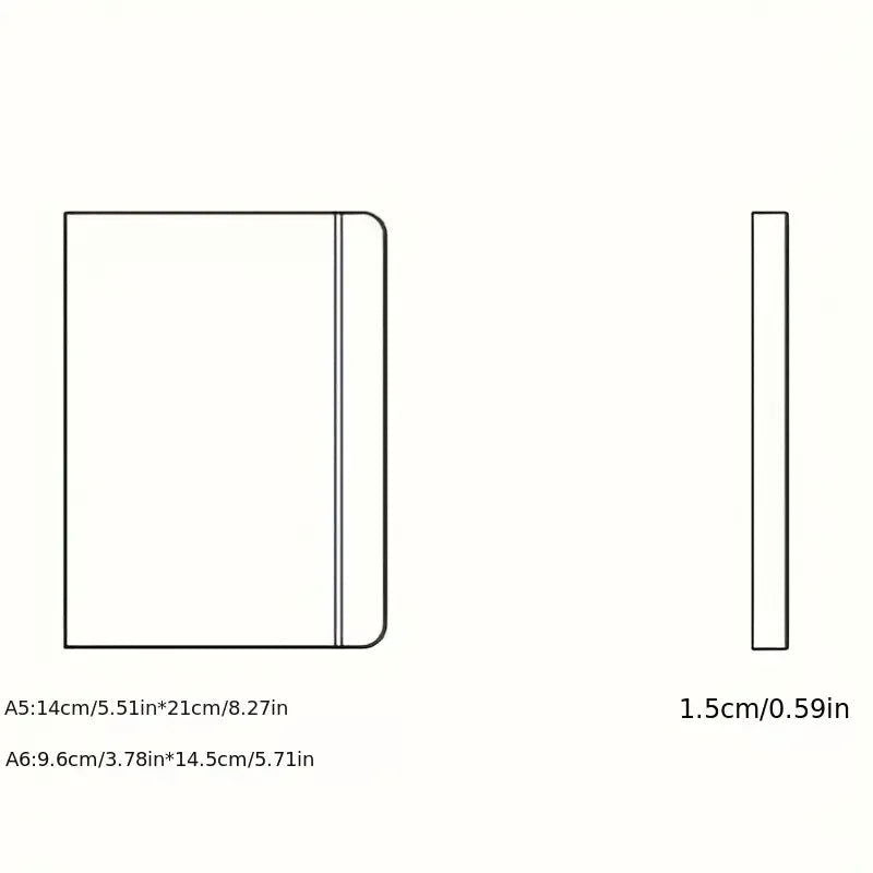 160 page, A5/A6 Business Strap Notebook Student Stationery Notepad Hand Account Book Sub Hand Account Book - Slobuy
