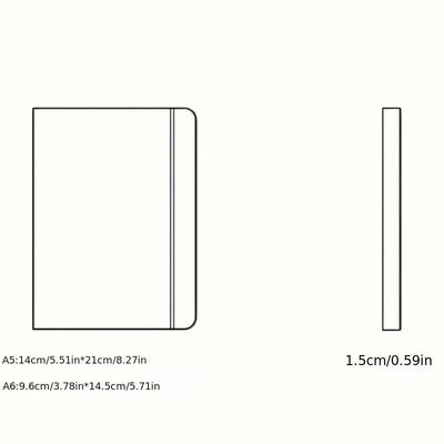 160 page, A5/A6 Business Strap Notebook Student Stationery Notepad Hand Account Book Sub Hand Account Book - Slobuy