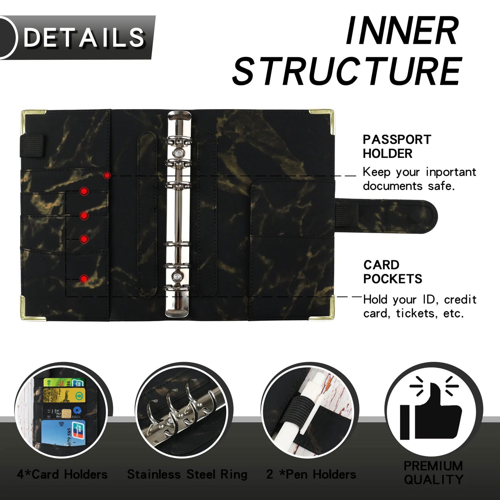 A6 Money Budget Planner Binder With Zipper Envelopes, Cash Envelopes For Budgeting, Money Organizer For A6 Cash Budget Binder - Slobuy
