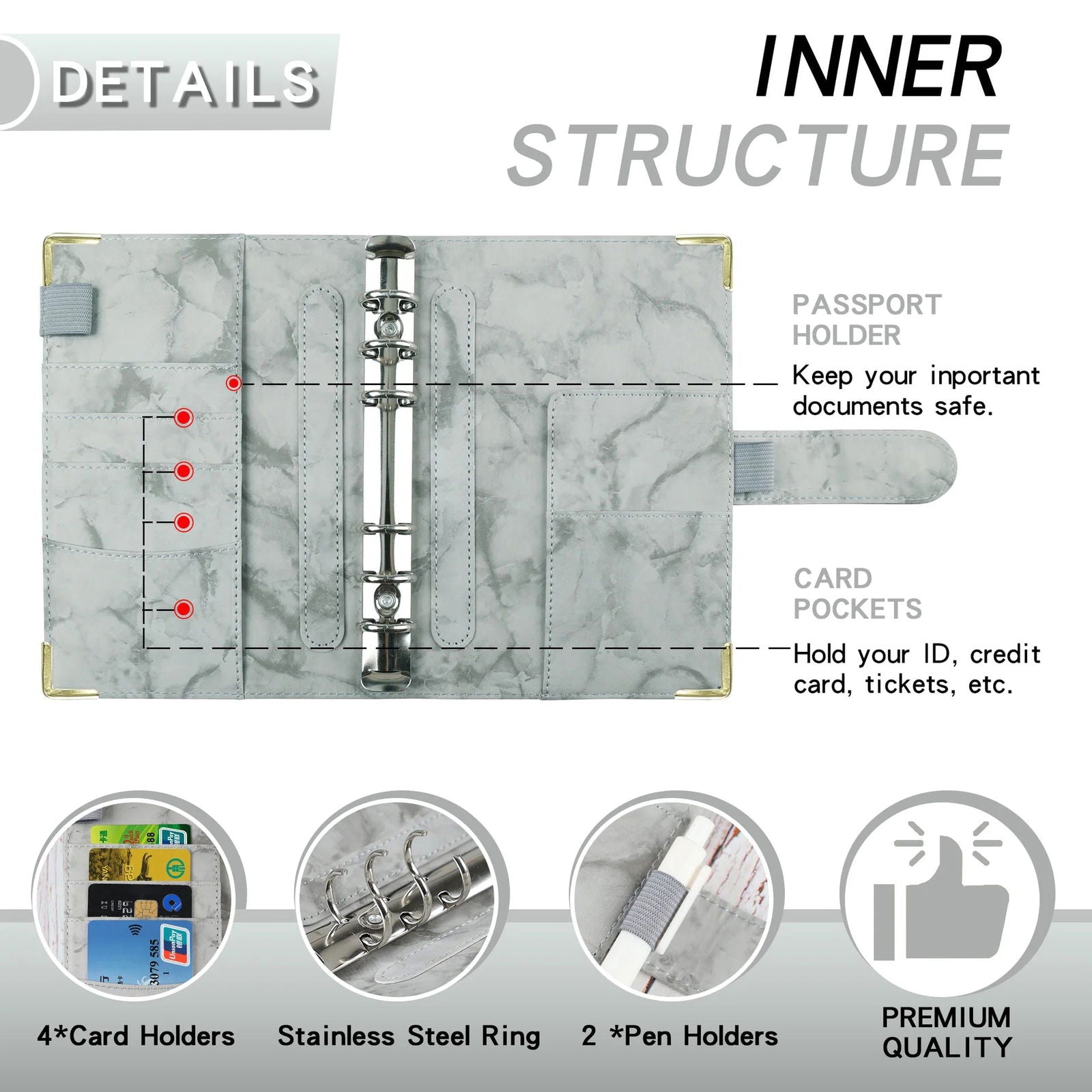 A6 Money Budget Planner Binder With Zipper Envelopes, Cash Envelopes For Budgeting, Money Organizer For A6 Cash Budget Binder - Slobuy