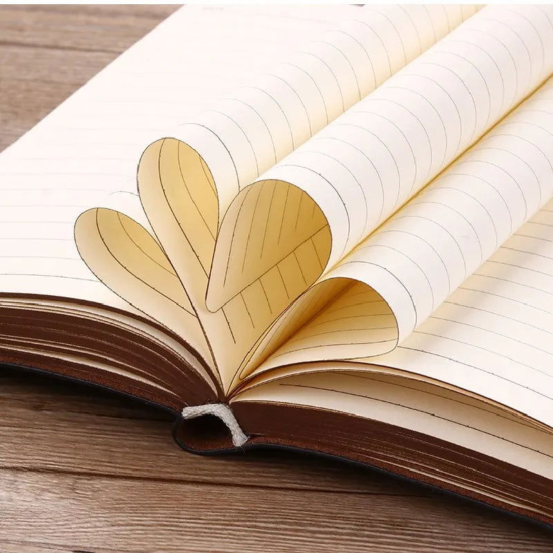 A6 Retro style pocket type mini notebook Stamping process artificial PU leather writing book Portable notepad Office bookkeeping - Slobuy