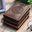 A6 Retro style pocket type mini notebook Stamping process artificial PU leather writing book Portable notepad Office bookkeeping - Slobuy