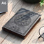 A6 Retro style pocket type mini notebook Stamping process artificial PU leather writing book Portable notepad Office bookkeeping - Slobuy
