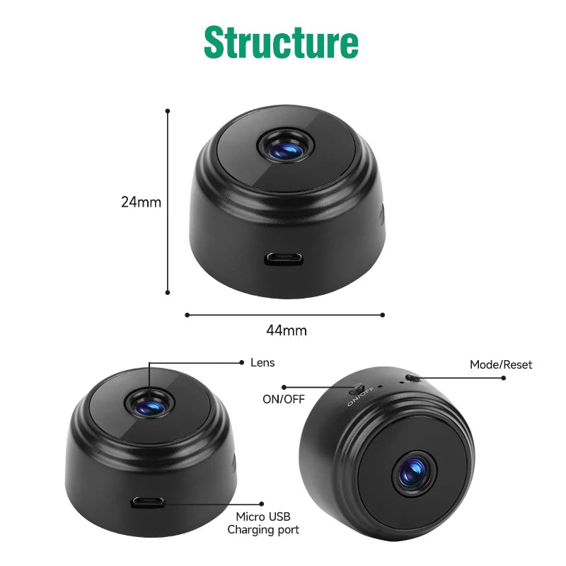 A9 WiFi Mini Camera Recorder Security Monitoring Wireless Video Mini Camera Recorder Voice Camera Smart Home For Infants And P - Slobuy
