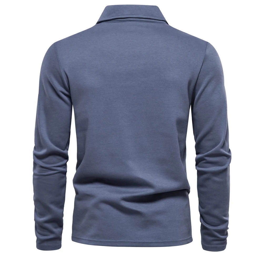 AIOPESON Embroidery Polo Shirt for Men Fashion Neck Turn Down Collar Mens Casual Social Polo Shirts Luxury Golf Shirt - Slobuy