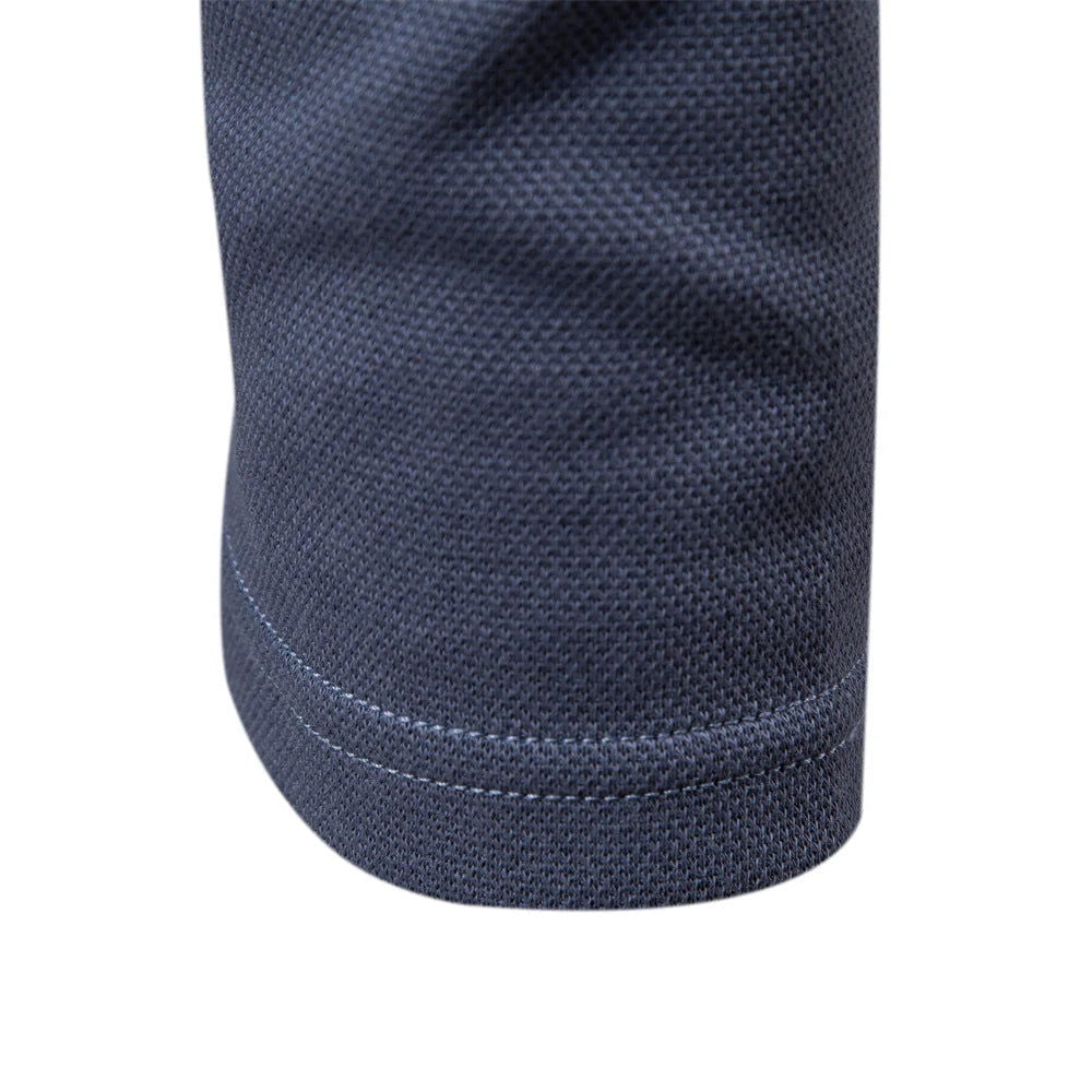 AIOPESON Embroidery Polo Shirt for Men Fashion Neck Turn Down Collar Mens Casual Social Polo Shirts Luxury Golf Shirt - Slobuy