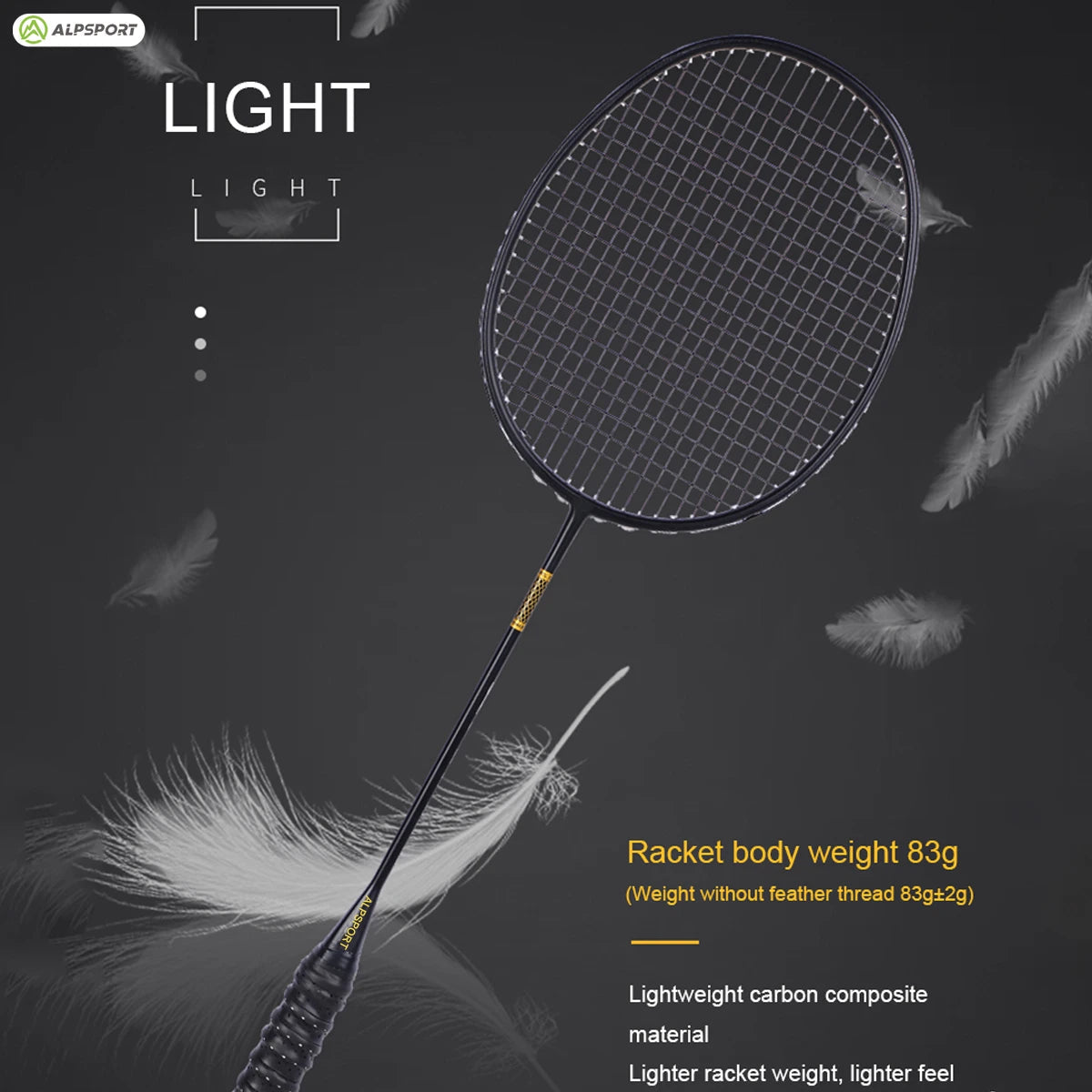 ALP ZJ2.0 Pro 4U 85g 100% Carbon Fiber + Titanium Alloy Badminton Racket Ultra-light Sports Equipment Racket Badminton Training - Slobuy