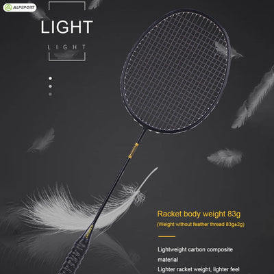 ALP ZJ2.0 Pro 4U 85g 100% Carbon Fiber + Titanium Alloy Badminton Racket Ultra-light Sports Equipment Racket Badminton Training - Slobuy