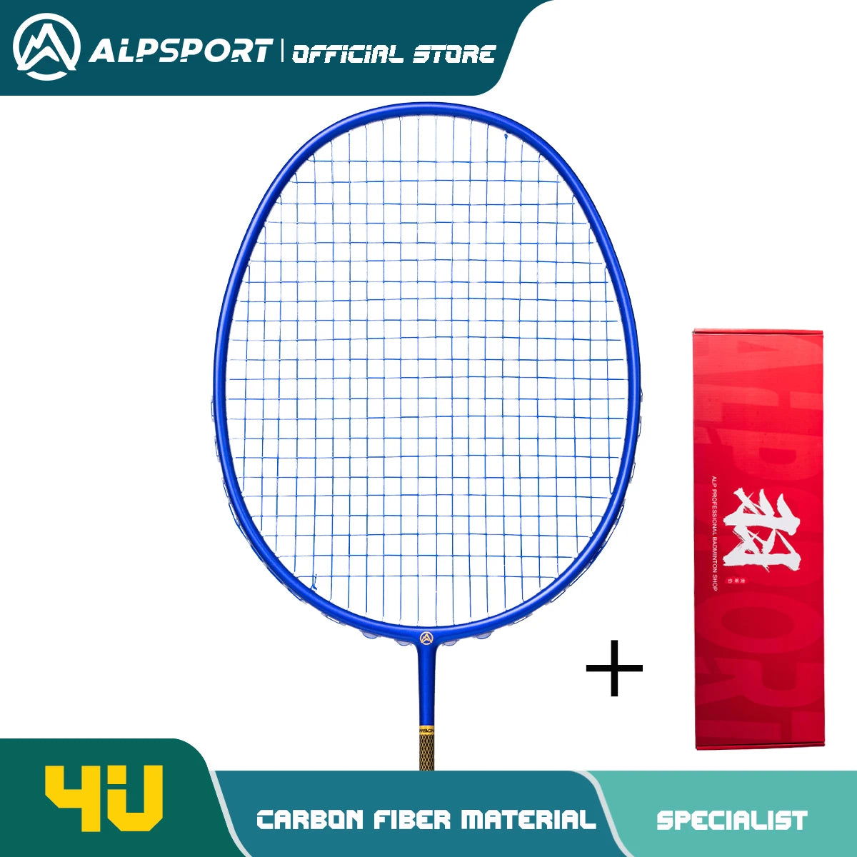 ALP ZJ2.0 Pro 4U 85g 100% Carbon Fiber + Titanium Alloy Badminton Racket Ultra-light Sports Equipment Racket Badminton Training - Slobuy