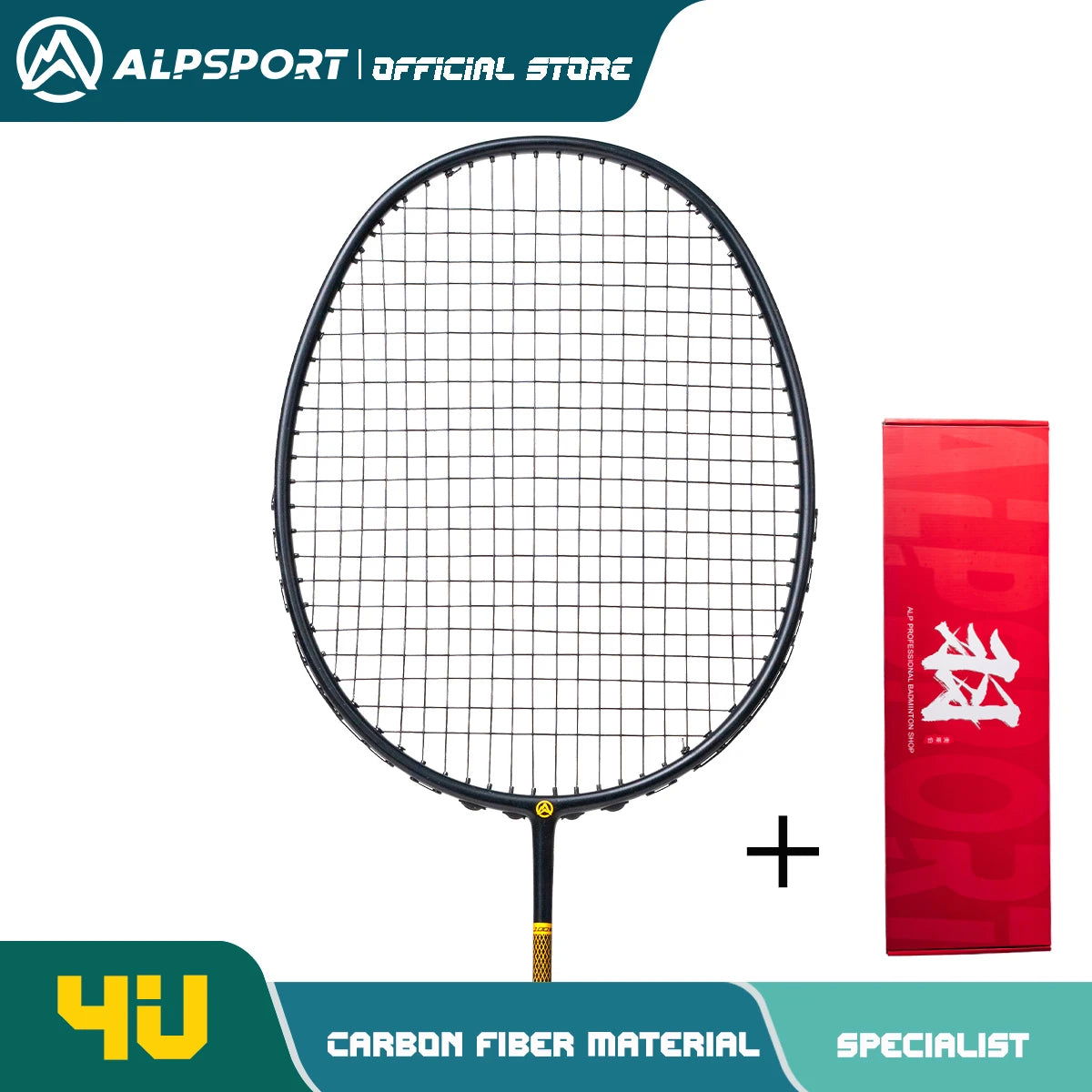 ALP ZJ2.0 Pro 4U 85g 100% Carbon Fiber + Titanium Alloy Badminton Racket Ultra-light Sports Equipment Racket Badminton Training - Slobuy