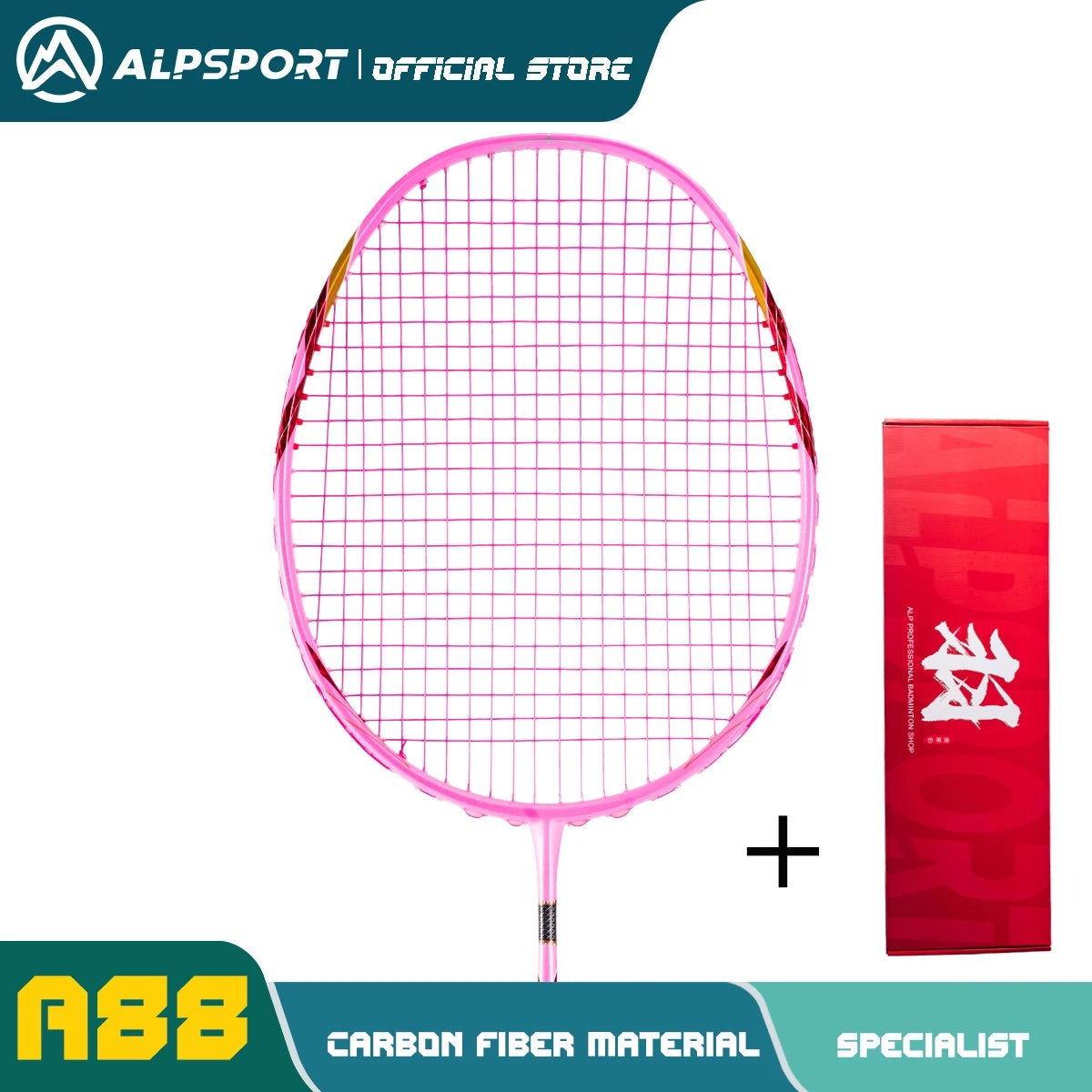 ALP ZJ2.0 Pro 4U 85g 100% Carbon Fiber + Titanium Alloy Badminton Racket Ultra-light Sports Equipment Racket Badminton Training - Slobuy