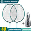 ALP ZJ2.0 Pro 4U 85g 100% Carbon Fiber + Titanium Alloy Badminton Racket Ultra-light Sports Equipment Racket Badminton Training - Slobuy