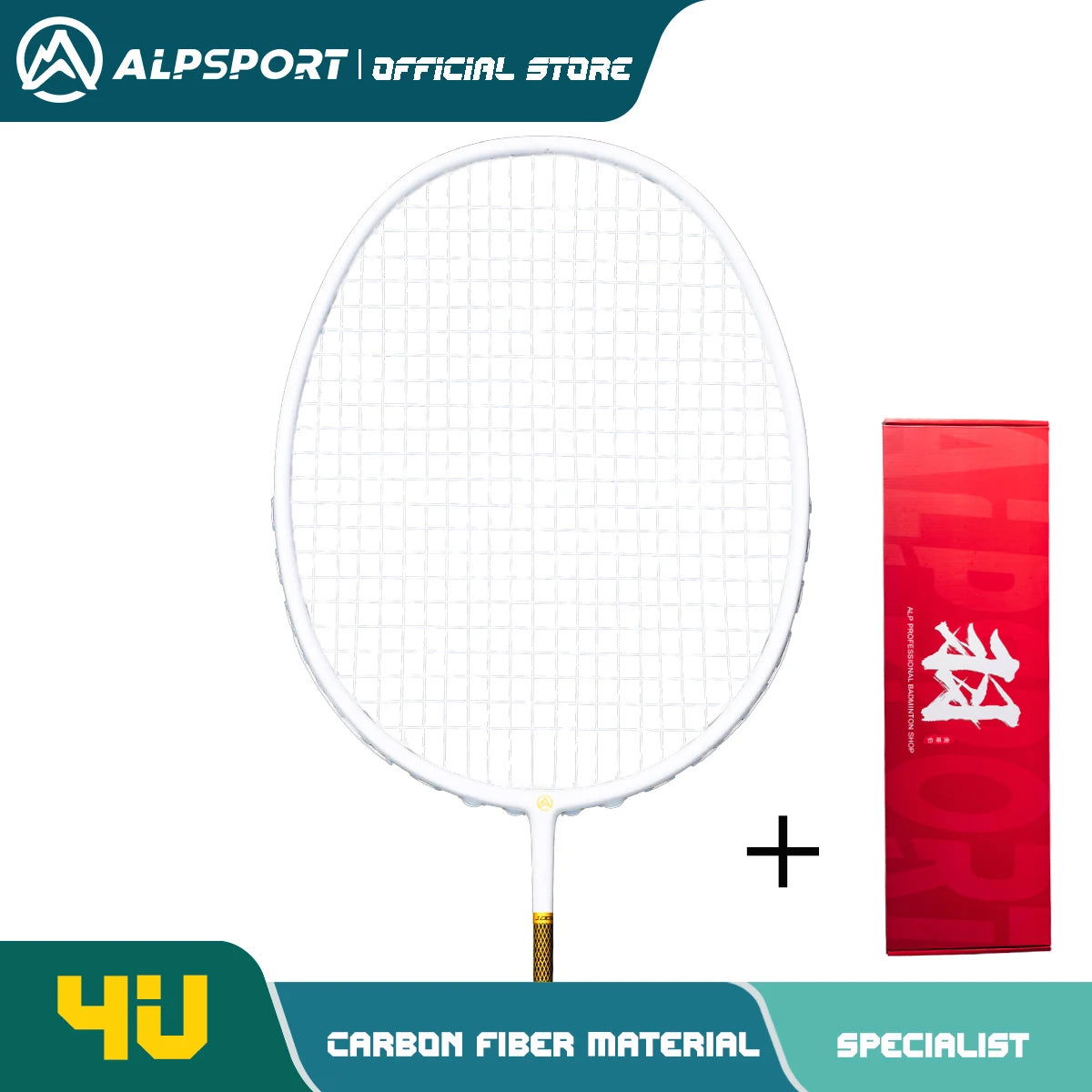 ALP ZJ2.0 Pro 4U 85g 100% Carbon Fiber + Titanium Alloy Badminton Racket Ultra-light Sports Equipment Racket Badminton Training - Slobuy