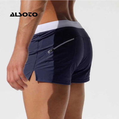 ALSOTO Summer Swimwear Men Breathable Men's Swimsuits Trunks Boxer Briefs Sunga SwimSuits Maillot De Bain Beach Shorts 2023 New - Slobuy