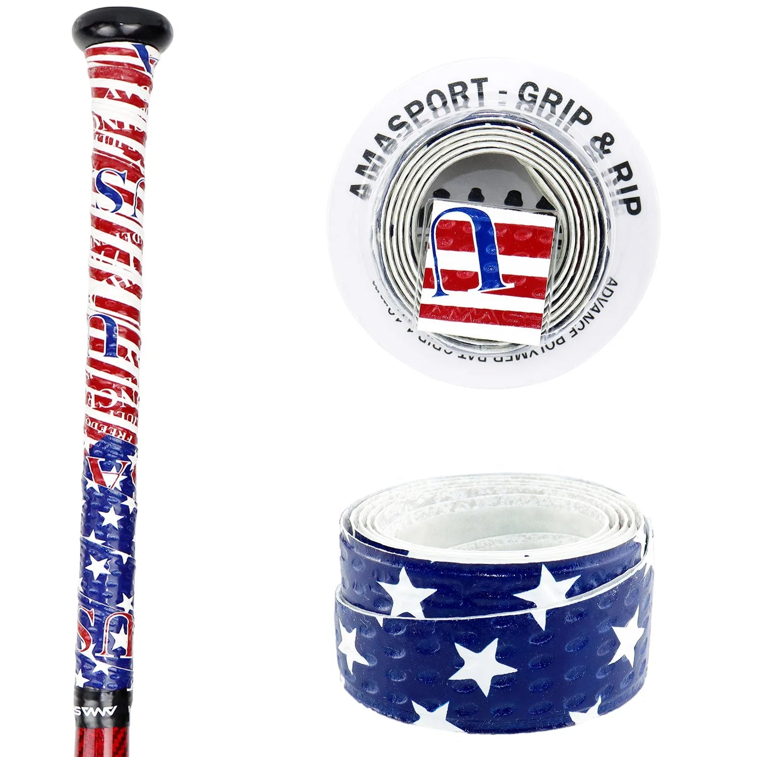 AMASPORT Baseball Bat Grip 1.1mm New Arrivals Embossed Pattern Grips for Baseball Bat Tape for Base Ball Accessories - Slobuy