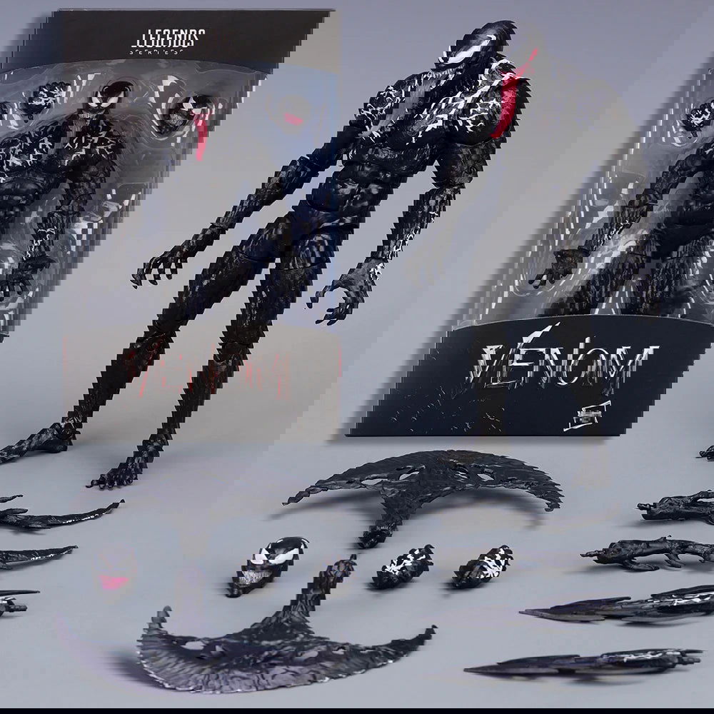 AMAZING YAMAGUCHI Venom Carnage Spider Man legends Action Figure Joint Movable Face Statue Model Doll Collectible kids for Toy - Slobuy