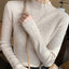 AOSSVIAO Turtleneck Sweater Women Fashion 2024 New Stretch Tops Women Knitted Pullovers Long Sleeve Bottoming Knitted Sweater - Slobuy