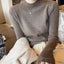 AOSSVIAO Turtleneck Sweater Women Fashion 2024 New Stretch Tops Women Knitted Pullovers Long Sleeve Bottoming Knitted Sweater - Slobuy