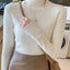 AOSSVIAO Turtleneck Sweater Women Fashion 2024 New Stretch Tops Women Knitted Pullovers Long Sleeve Bottoming Knitted Sweater - Slobuy