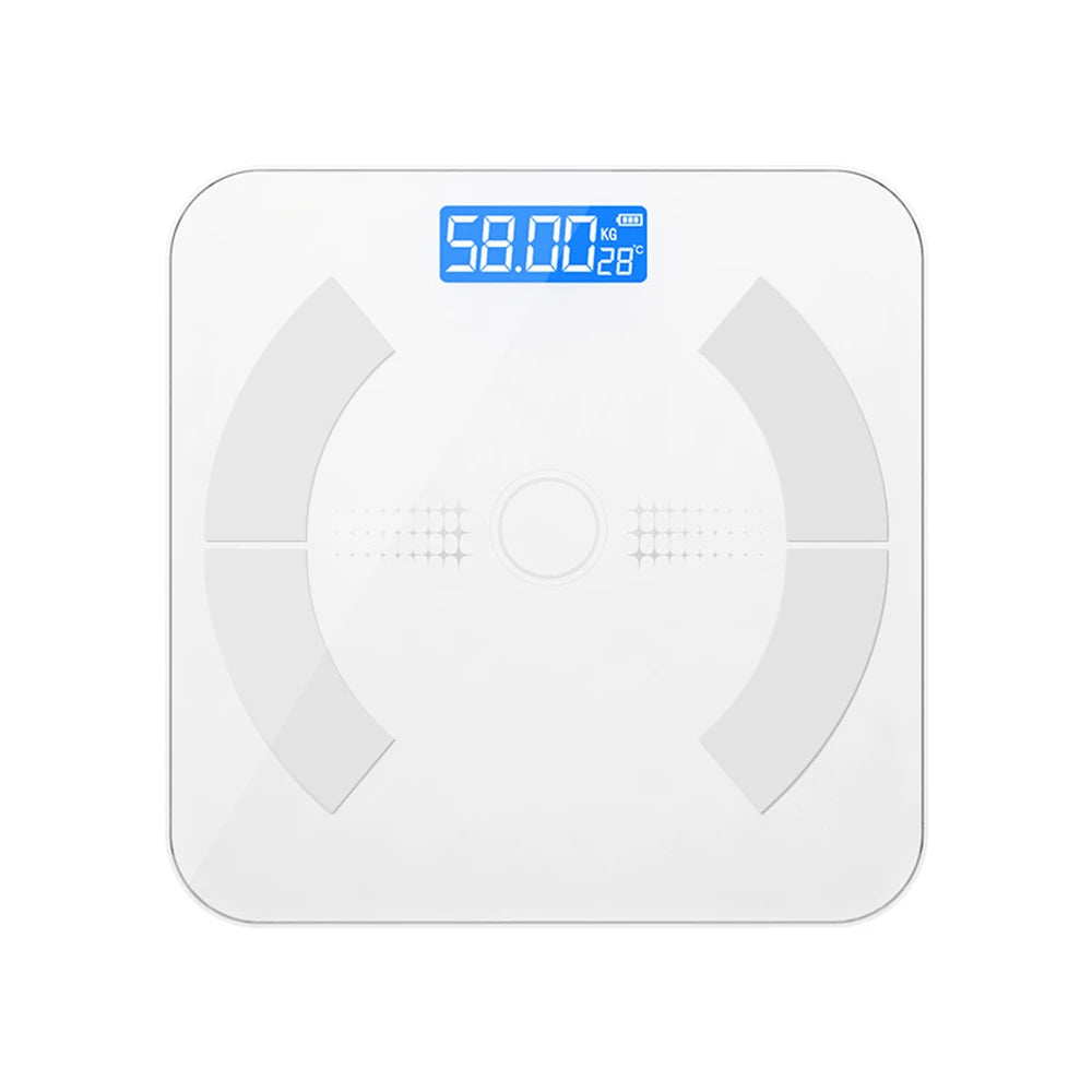 APP Bathroom Scales Bluetooth Floor Body Scale BMI Fat Scales LED Digital Smart Weight Scale Balance Body Composition Analyzer - Slobuy