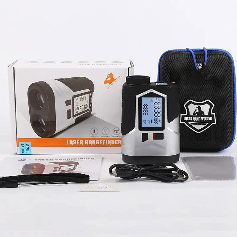 ARTBULL Golf Laser Rangefinder Hunting Rechargeable 1200m 650m Slope Adjusted Flag-Lock Vibration Laser Distance Meter - Slobuy