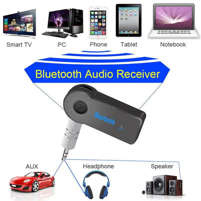 AUX Car Bluetooth Receiver,3.5mm Socket  5.0 Wireless Bluetooth Adapter,Audio Converter Mobile Phone Hands-Free Stereo - Slobuy