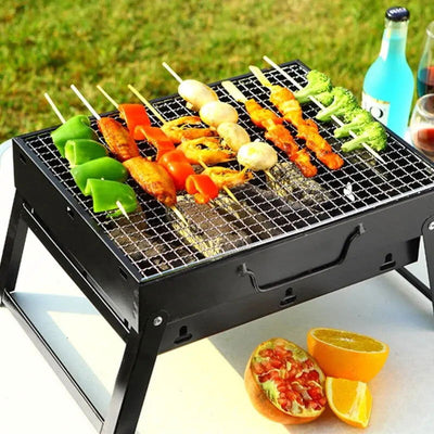 A Folding Zibo Barbecue Stove Barbecue Frame Outdoor Portable Barbecue Stove Household Charcoal Carbon Barbecue Stove BBQ Solid - Slobuy
