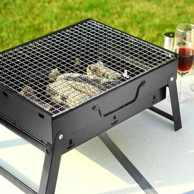 A Folding Zibo Barbecue Stove Barbecue Frame Outdoor Portable Barbecue Stove Household Charcoal Carbon Barbecue Stove BBQ Solid - Slobuy