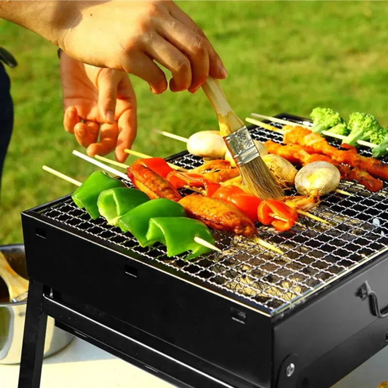 A Folding Zibo Barbecue Stove Barbecue Frame Outdoor Portable Barbecue Stove Household Charcoal Carbon Barbecue Stove BBQ Solid - Slobuy