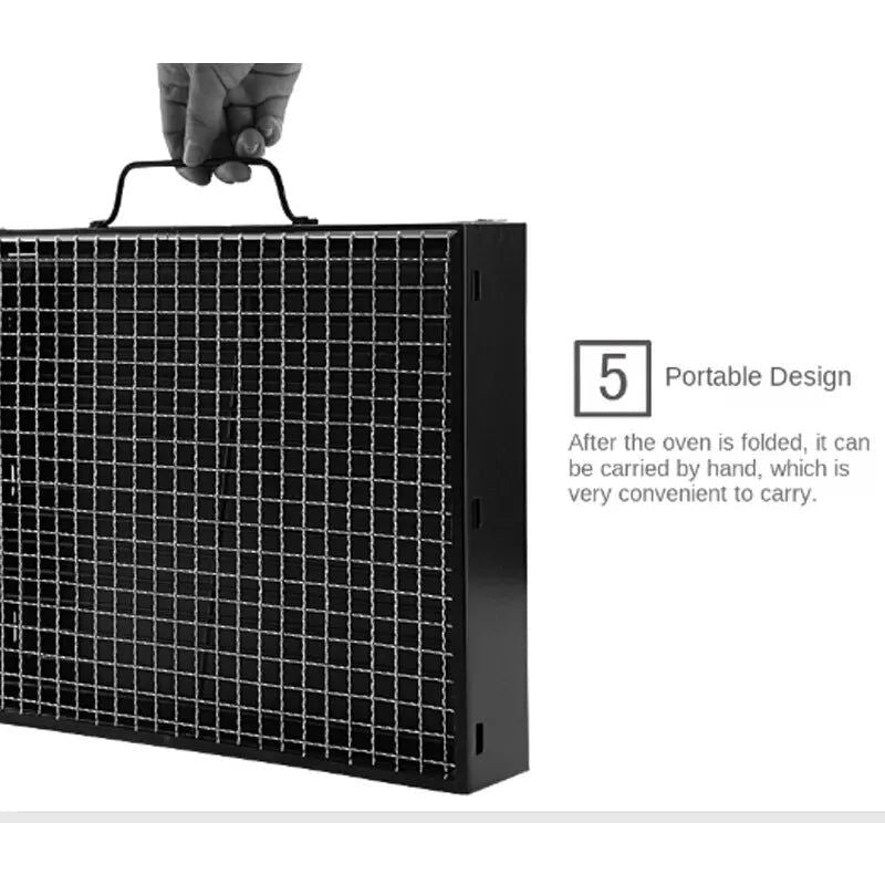 A Folding Zibo Barbecue Stove Barbecue Frame Outdoor Portable Barbecue Stove Household Charcoal Carbon Barbecue Stove BBQ Solid - Slobuy