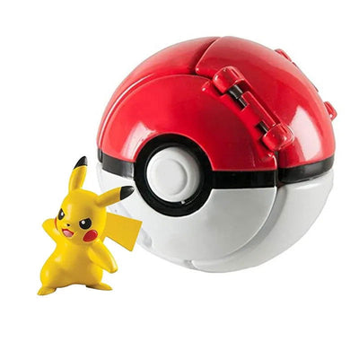 Aниме Pokemon Pikachu Mewtwo Action Figure Explode Ball Game Elf Ball Model Anime Figure Doll Toys For Pokémon Children Toy Gift - Slobuy