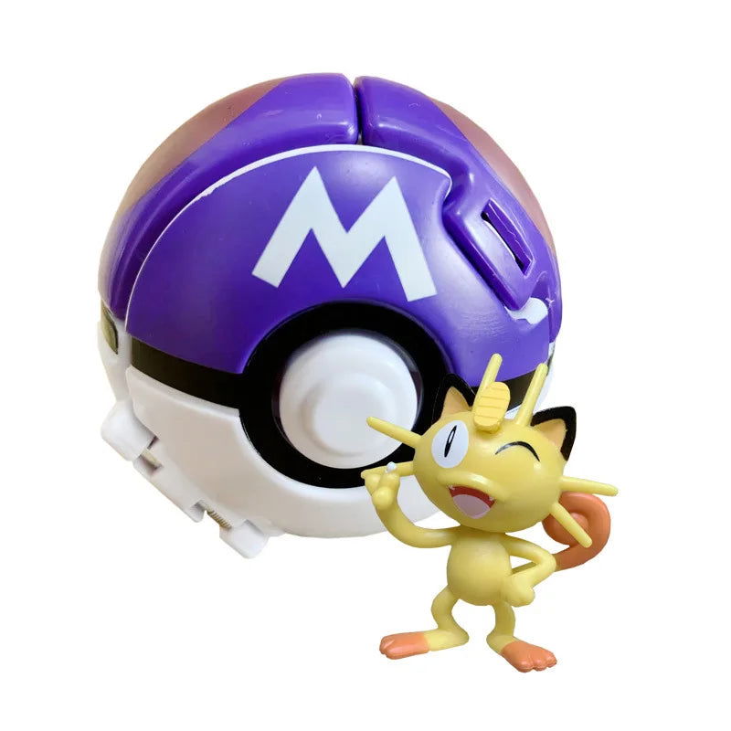Aниме Pokemon Pikachu Mewtwo Action Figure Explode Ball Game Elf Ball Model Anime Figure Doll Toys For Pokémon Children Toy Gift - Slobuy
