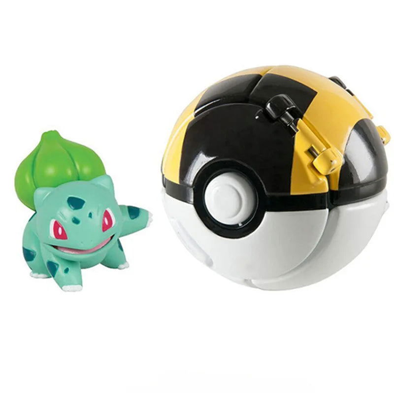 Aниме Pokemon Pikachu Mewtwo Action Figure Explode Ball Game Elf Ball Model Anime Figure Doll Toys For Pokémon Children Toy Gift - Slobuy
