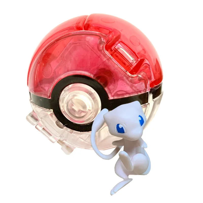 Aниме Pokemon Pikachu Mewtwo Action Figure Explode Ball Game Elf Ball Model Anime Figure Doll Toys For Pokémon Children Toy Gift - Slobuy