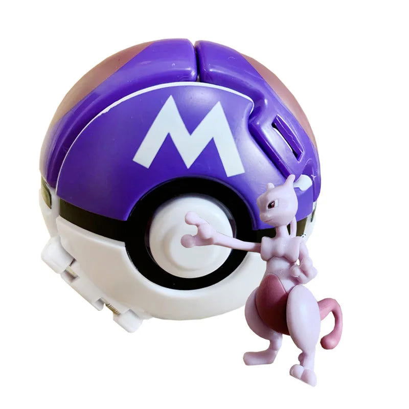 Aниме Pokemon Pikachu Mewtwo Action Figure Explode Ball Game Elf Ball Model Anime Figure Doll Toys For Pokémon Children Toy Gift - Slobuy